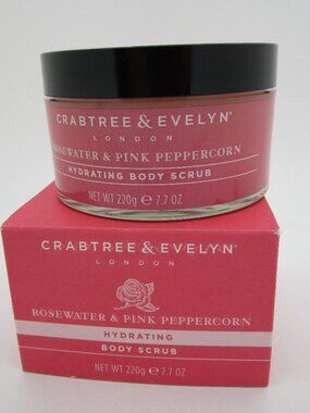 Original CRABTREE & EVELYN Body Scrub ROSEWATER & PINK PEPPERCORN